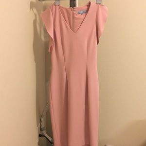 Pink pencil style dress